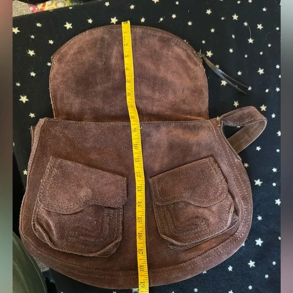 Vintage Lucky Brand Suede Foldover Stash Bag - Picture 4 of 10